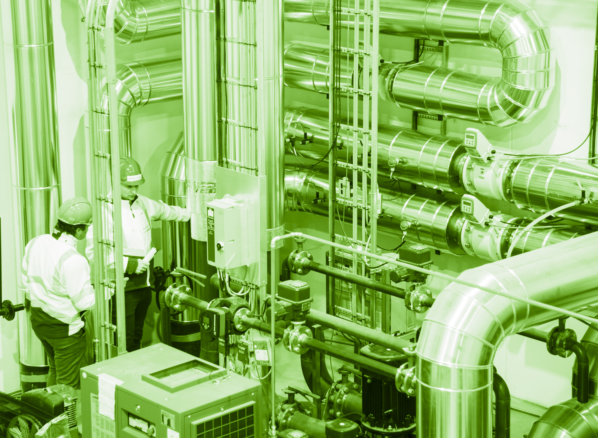 Varmepumpeanlægget i Bording producerer grøn varme. Foto: Rune Kaldau